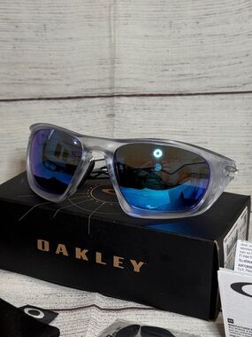 Oakley Lateralis 943106 Quartararo Sunglasses Matte Clear/Prizm Sapphire